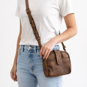 109%genuine suede cross bag purse length 7, height 6, width 2